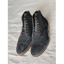 铁履IRONBOOTS黑色美国油皮反用陆战队德比靴靴固特异手工鞋靴